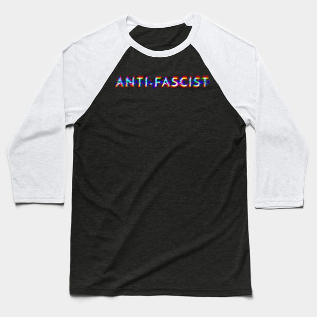 Anti-Fascist Baseball T-Shirt by Tranquil Trove
